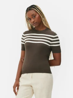 T-shirt Tricoté à Manches Courtes|Primark Online
