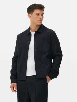 Veste Boutonnée à Rayures Fines Kem|Primark Discount