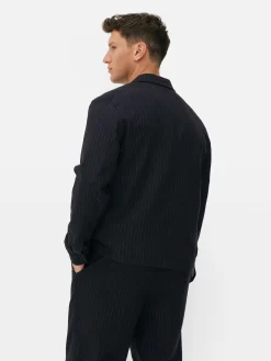 Veste Boutonnée à Rayures Fines Kem|Primark Discount