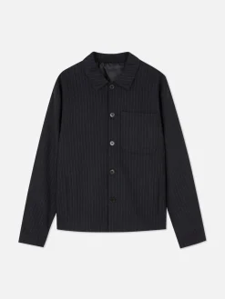 Veste Boutonnée à Rayures Fines Kem|Primark Discount