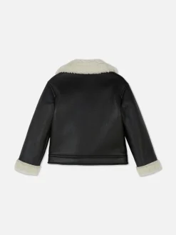 Veste De Motard Effet Mouton Retourné|Primark New