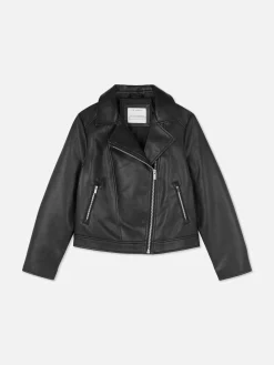 Veste De Motard En Simili Cuir|Primark Discount