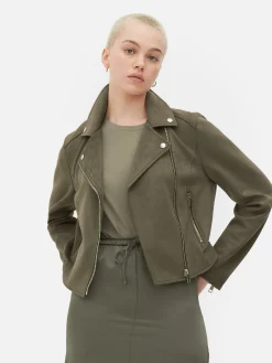 Veste De Motard Imitation Daim|Primark Outlet