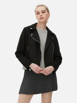 Veste De Motard Imitation Daim|Primark New