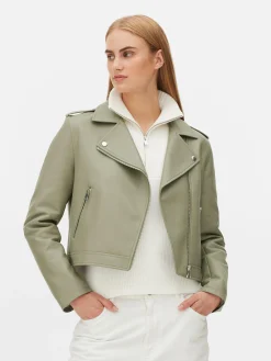 Veste Motard En Simili Cuir Essential|Primark Outlet