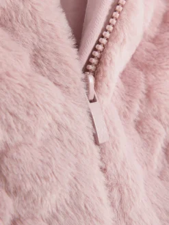 Veste Sans Manche En Fausse Fourrure Texturée à Cœurs|Primark Discount