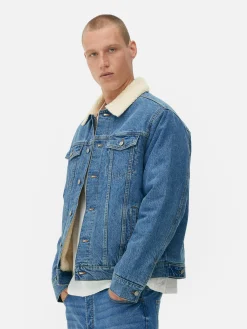 Veste Trucker En Denim à Col Effet Mouton Retourné|Primark Hot
