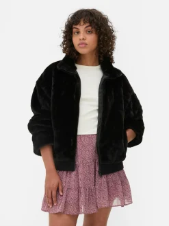 Veste Zippée En Fausse Fourrure|Primark Best